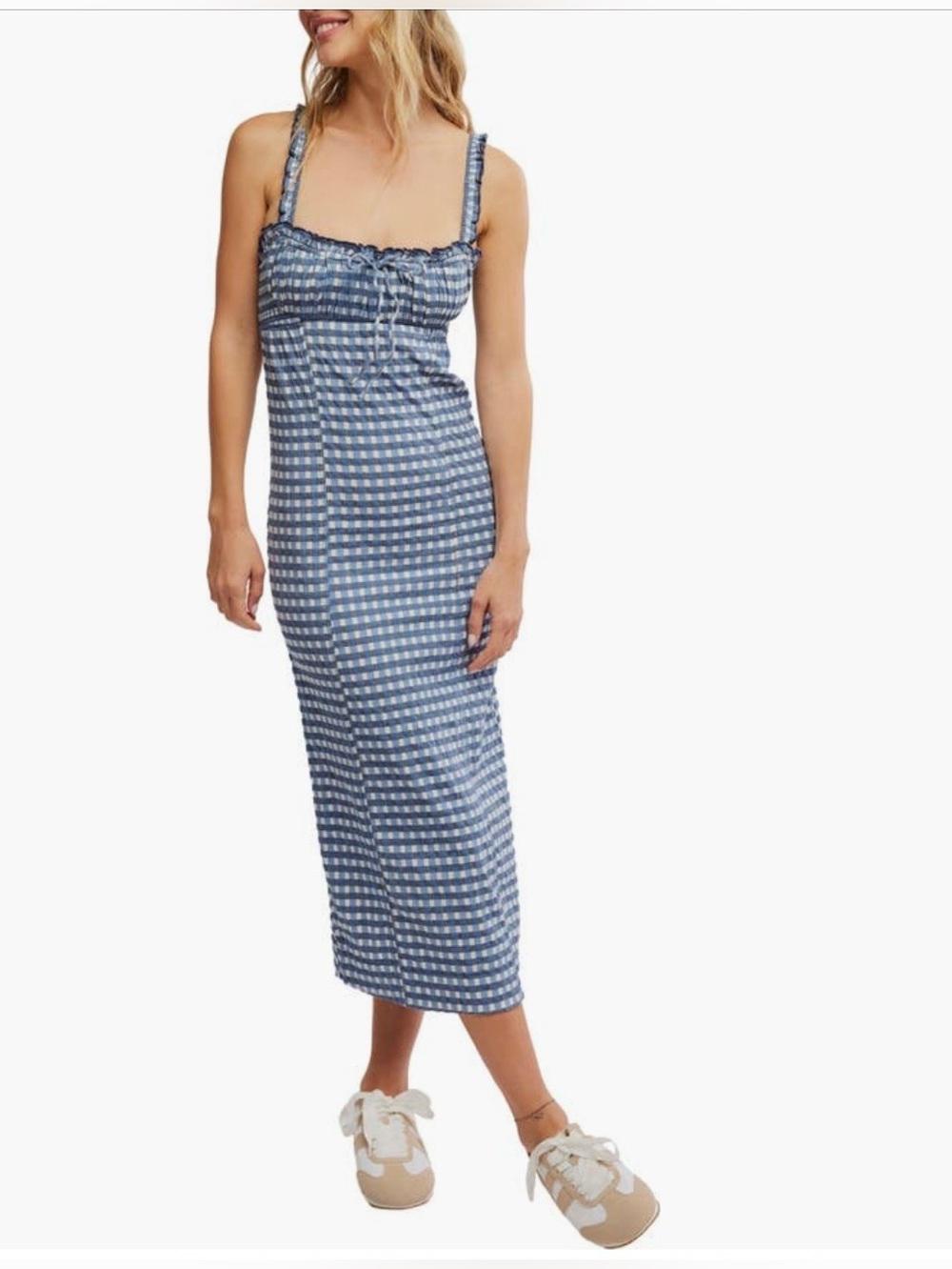 Free People Lucinda Plaid Midi Dress - Picture 2 of 10